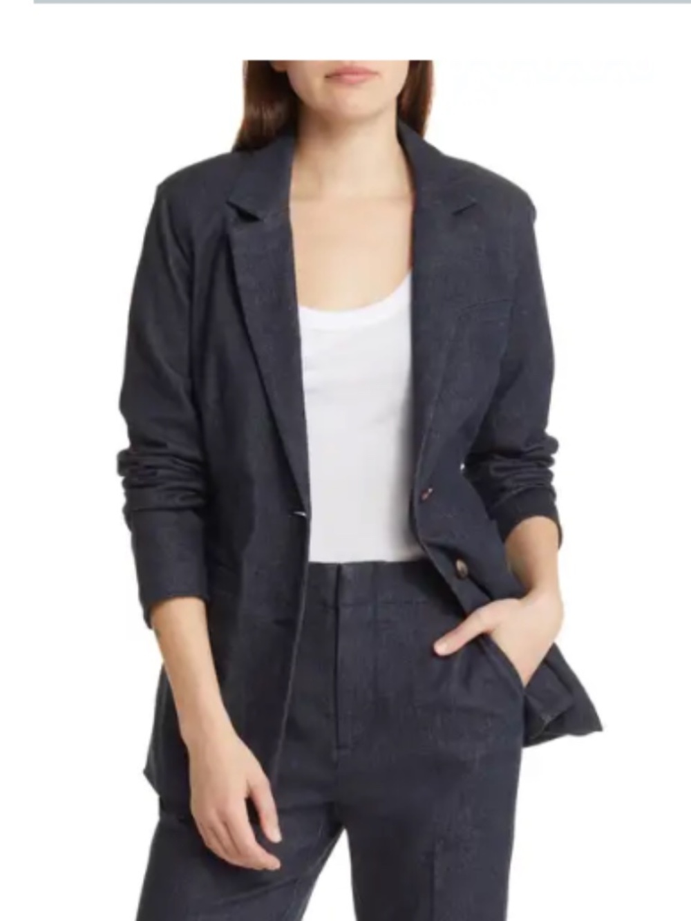 Treasure & Bond HOURGLASS DENIM BLAZER from Nordstrom